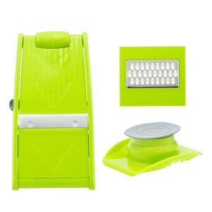 Smart Home Adjustable Mandolin Food Slicer and Grater in Green